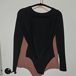 Elegant Black Long Sleeve Bodysuit